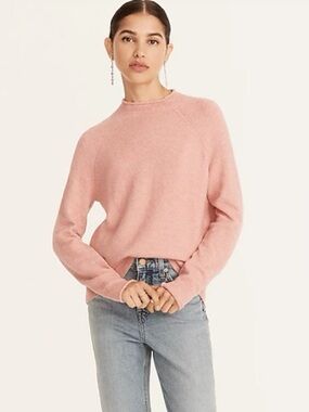 J.CREW Rollneck Sweater in Softspun Yarn Pink‎ Small